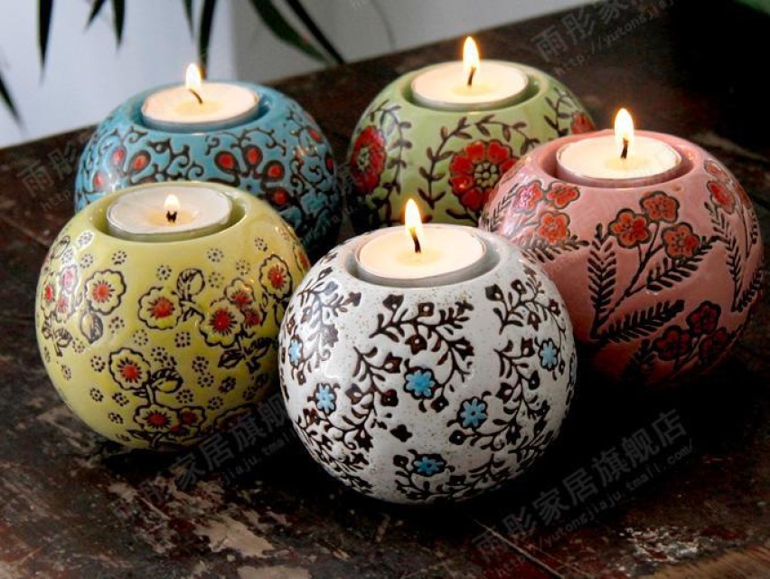 Las mejores 610 ideas de porta velas  decoración de unas, cerámica,  portavelas
